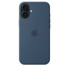 Apple iPhone 16 Plus Szilikon Tok - Denim Kék tok és táska