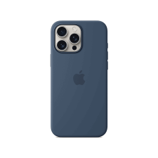 Apple iPhone 16 Pro Max MagSafe-rögzítésű szilikontok, denimszínű (MYYU3ZM/A) tok és táska