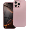  Apple iPhone 16 Pro, Szilikon tok, mikrofiber plüss belső, csillogó hátlap, Metallic Case, rózsaszín