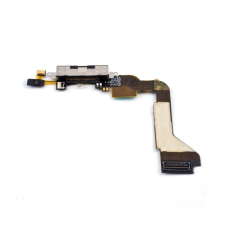 Apple iPhone 4 4G fekete töltéscsatlakozó + mikrofon mobiltelefon, tablet alkatrész