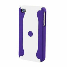 Apple iPhone 4 Twin, Hátlap tok, lila-fehér tok és táska