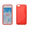Apple iPhone 5/5S/SE/6C, Szilikon tok, S-Case, piros