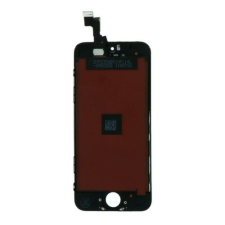 Apple iPhone 5S/SE, LCD kijelző érintőplexivel, fekete mobiltelefon, tablet alkatrész