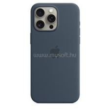 Apple MagSafe-rögzítésű iPhone 15 Pro Max szilikontok (viharkék) (MT1P3ZM/A) tok és táska
