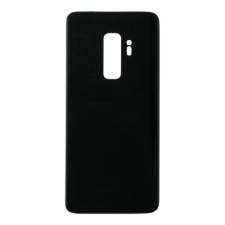 Apple Samsung G965 Galaxy S9+, Akkufedél, (logo nélkül), fekete mobiltelefon, tablet alkatrész
