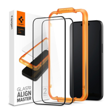 Apple Spigen AlignMaster Glas.tR Apple iPhone 15 Plus, Tempered kijelzővédő fólia (2db) mobiltelefon kellék