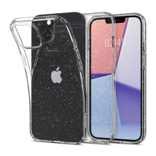 Apple Spigen Liquid Crystal Glitter Apple iPhone 13 Crystal Quartz tok, átlátszó tok és táska