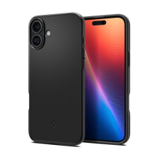 Apple Spigen Thin Fit MagFit iPhone 16 Plus MagSafe kompatibilis tok, fekete ACS08060 tok és táska