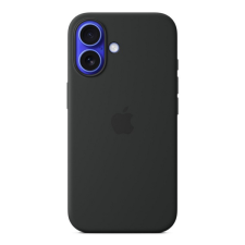 Apple szilikon telefonvédő (MagSafe) FEKETE Apple iPhone 16 Plus tok és táska