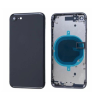 Apple tel-szalk-007699 Apple iPhone 8 fekete KOMPLETT akkufedél, hátlap, hátlapi kamera lencse stb.