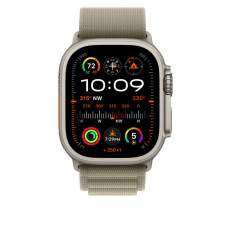 Apple Watch 49mm Band: Olive Alpine Loop - Large okosóra kellék