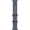Apple Watch 49mm ocelově modrý Oceánský řemínek - provedení z černého titanu