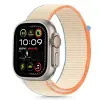  Apple Watch 4-6, SE, SE (2022), SE (2025) (38 / 40 mm) / Watch 7-9 (41 mm) / Watch 10-11 (42 mm), textíl pótszíj, nylon, állítható, légáteresztő, TP Nylon, krém