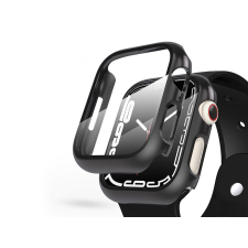  Apple Watch 7/Series 8 (41 mm) védőtok beépített edzett üveggel - DEFENSE 360 - fekete (ECO csomagolás) okosóra kellék