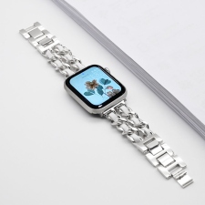 Apple Watch Dubaj óraszíj / ezüst-fehér / 40/41 és 42mm okosóra kellék