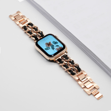 Apple Watch Dubaj óraszíj / rosegold-fekete / 40/41 és 42mm okosóra kellék