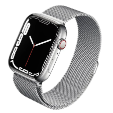  Apple Watch | Ezüst, fonott fém szíj | 42, 44, 45, 49mm | Milánói kollekció okosóra kellék