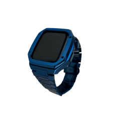 Apple Watch fém tok és szíj készlet (kék) - 44 mm okosóra kellék