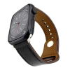  Apple Watch | Klasszikus, fekete bújtatós bőr szíj | 38, 40, 41mm | Texas kollekció