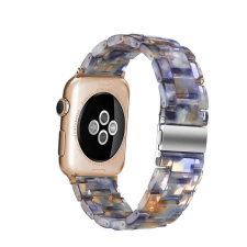 Apple Watch óraszíj, kompatibilis 38/40/41mm kijelzőjű okosórákkal, kristálykék/sárga okosóra kellék