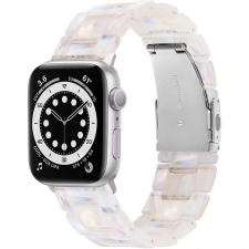 Apple Watch óraszíj, kompatibilis 38/40/41mm kijelzőjű okosórákkal, opál fehér okosóra kellék