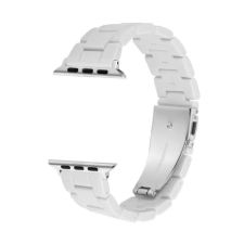 Apple Watch óraszíj, kompatibilis 42/44/45mm kijelzőjű okosórákkal, fehér okosóra kellék