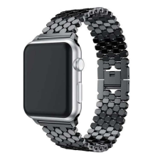 Apple Watch szíj 38/ 40/ 41 mm, rozsdamentes acél méhsejt - fekete okosóra kellék