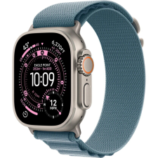 Apple Watch Ultra 3 49mm Okosóra M Alpine Loop Világoskék szíjjal - Titán okosóra