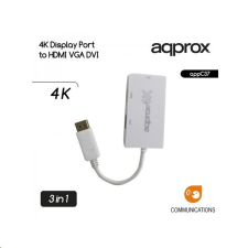 Approx Display Port -> HDMI/VGA/DVI 4K átalakító (APPC37) (APPC37) kábel és adapter