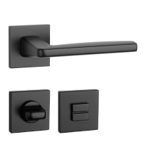 APRILE ERBA Négyzetrozettás Q SLIM 7MM BLACK - Fekete WC zár és alkatrészei