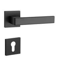 APRILE SULLA Négyzetrozettás Q SLIM 7MM BLACK - Fekete PZ zár és alkatrészei
