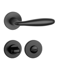APRILE VERBENA Körrozettás R SLIM 7MM BLACK - Fekete WC zár és alkatrészei