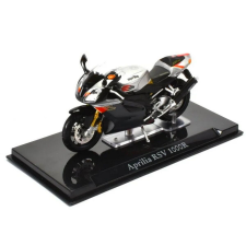  Aprilia RSV 1000R ezüst/fekete modell 1:24 makett
