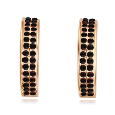 Apró kövek 2. - fekete -Swarovski kristályos - Fülbevaló fülbevaló