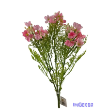  Apró virágos műzöld csokor 37cm - Rózsaszín dekorációs kellék
