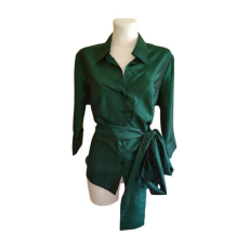  Aproductz sötétzöld elegáns női blúz (méret: 44/L)