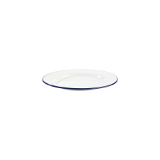 APS "Emaille" lapos tányér, fehér/kék, magasság: 20 mm, ø: 260 mm tányér és evőeszköz