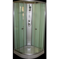 Aqualife Hátfalas zuhanykabin 80x80x195cm íves, fehér, Opal 508C Aqualife kád, zuhanykabin