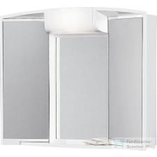 Aqualine ANGY tükrösszekrény, húzókapcsolóval, fiókkal, 59x50x15cm, 12W, E14, fehér, műanyag (541202) fürdőszoba bútor
