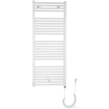 Aqualine DIRECT-E elektromos fürdőszobai radiátor fűtőpatronnal, egyenes, 600x1320cm, 600W, fehér (ILE36T) fűtőtest, radiátor
