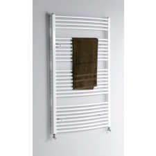 Aqualine fürdőszobai radiátor, 450x1330 mm, íves fehér (ILO34) fűtőtest, radiátor