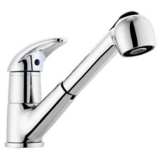 Aqualine KASIOPEA Mosogató-csaptelep, kihúzható zuhanyfejjel, 50cm, króm csaptelep