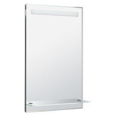 Aqualine LED tükör világítással, üveg polc, billenő kapcsoló, 50x80cm fürdőszoba kiegészítő