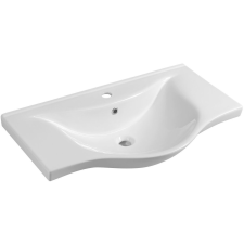 Aqualine Zara mosdótál 79.5x46 cm félkör alakú fehér 10080 fürdőkellék