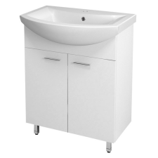  Aqualine ZOJA Mosdótartószekrény, fehér 61,5x74x32,5cm + ZERO mosdó, kerámia 65x46cm fürdőszoba bútor