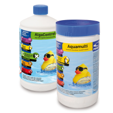 Aqualing POOLCLEAN DUO PACK MEDENCEKÉMIA, ALGACONTROL 1L+AQUAMULTI 1KG medence kiegészítő