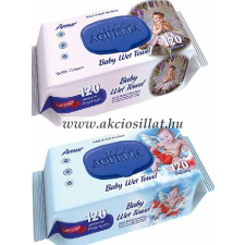 Aquella Premium Baby Nedves Törlőkendő 120db-os Kukapos tisztító- és takarítószer, higiénia