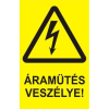  Áramütés veszélye! - műanyag, 160*240mm