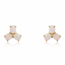  Arannyal Bevont Ezüst Fülbevaló Etiópiai Opállal, ROS681 fülbevaló