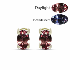  Arannyal Bevont Ezüst Fülbevaló Tsivory Színváltós Gránáttal, Y61895 fülbevaló